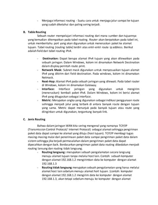 Tugas makalah routing | DOCX