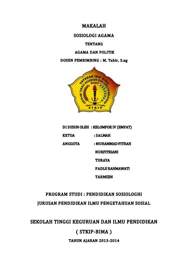 Tugas Makalah Sosiologi Agama