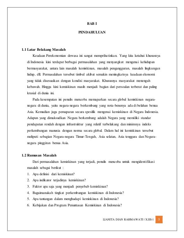 Makalah Sosiologi Kemiskinan