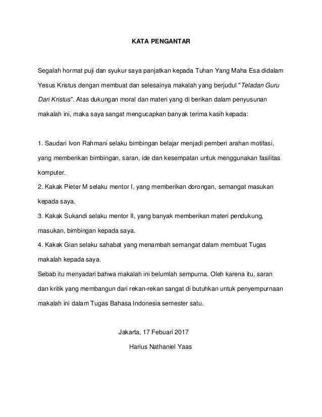 35++ Contoh kata pengantar makalah alkitab information