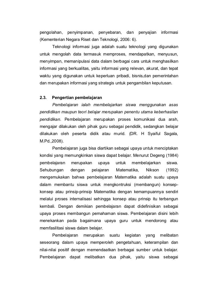 Peranan TIK dalam Pembelajaran