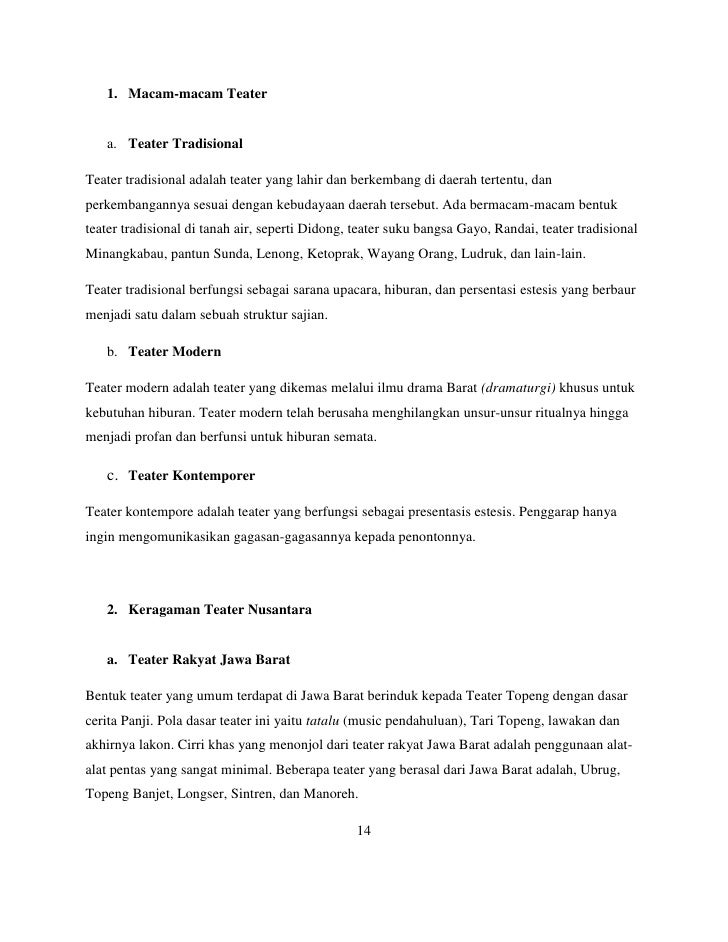 Contoh Makalah Pagelaran Teater Tentang Gambuh Makalah