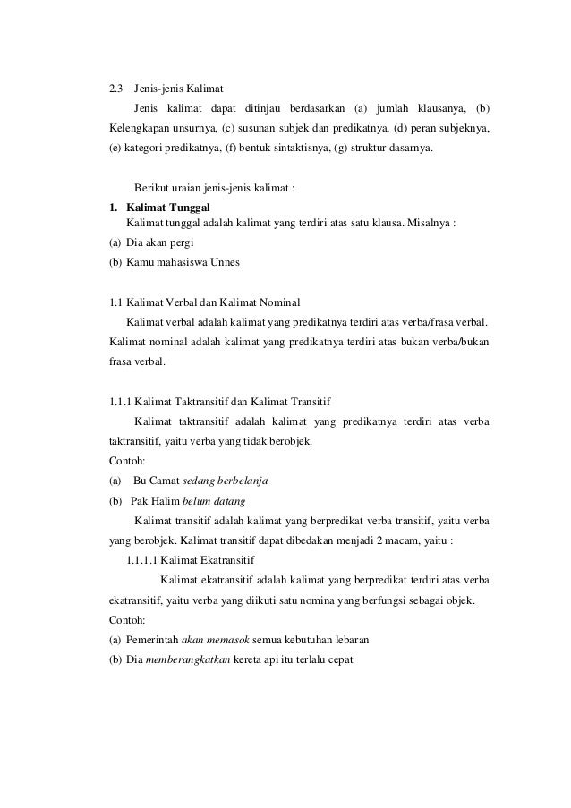 TATA KALIMAT BAHASA INDONESIA