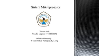 Amplifier dan
Op-Amp
Sistem Mikroprosesor
Disusun oleh :
Windhu Legowo (1410501014)
Dosen Pembimbing :
R Suryoto Edy Raharjo,S.T,M.Eng
 