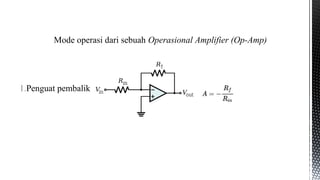 Mode operasi dari sebuah Operasional Amplifier (Op-Amp)
1.Penguat pembalik
 