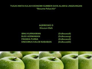 Ekonomi Sumber daya Alam & lingkungan