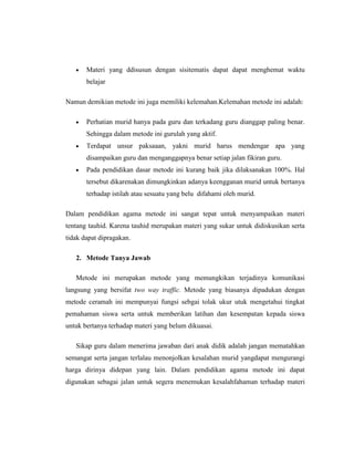 Tugas metode pembelajaran pai