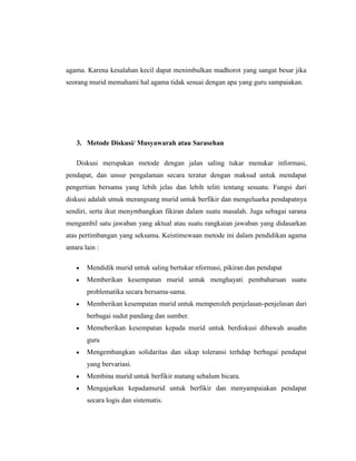 Tugas metode pembelajaran pai