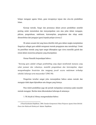Untuk mengetahui sebagaimana pentingnya metodologi pendidikan agama islam (PAI)
