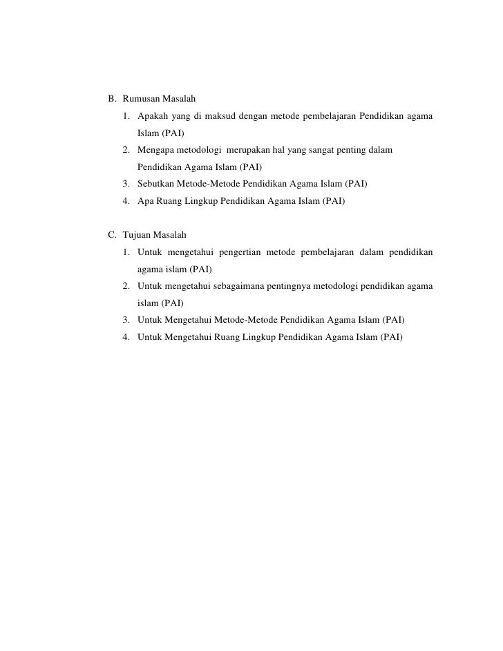 Tugas Metode Pembelajaran Pai