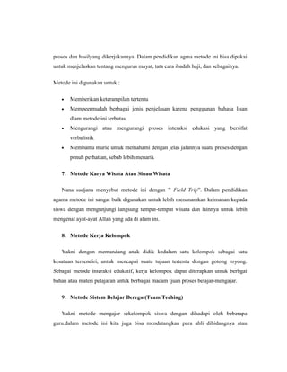 Tugas metode pembelajaran pai