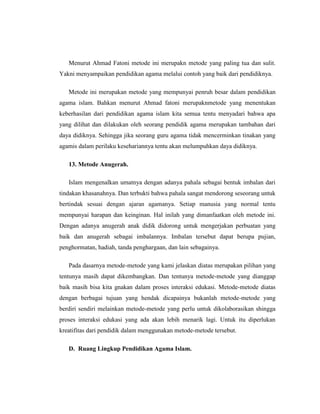 Tugas metode pembelajaran pai