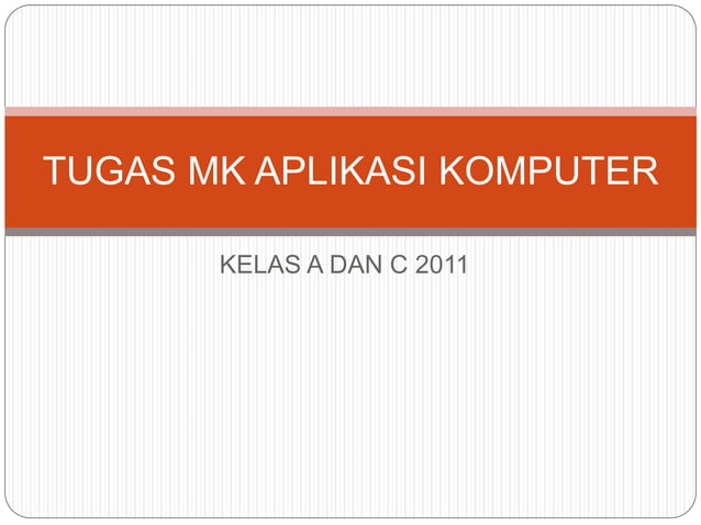 Tugas mk aplikasi komputer | PPT