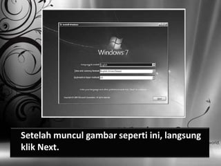 Setelah muncul gambar seperti ini, langsung
klik Next.
 