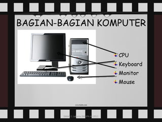 BAGIAN-BAGIAN KOMPUTER CPU Keyboard Monitor Mouse 