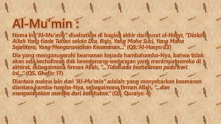 Tugas pai asmaul husna