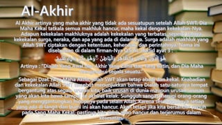 Tugas pai asmaul husna