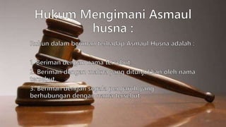 Tugas pai asmaul husna