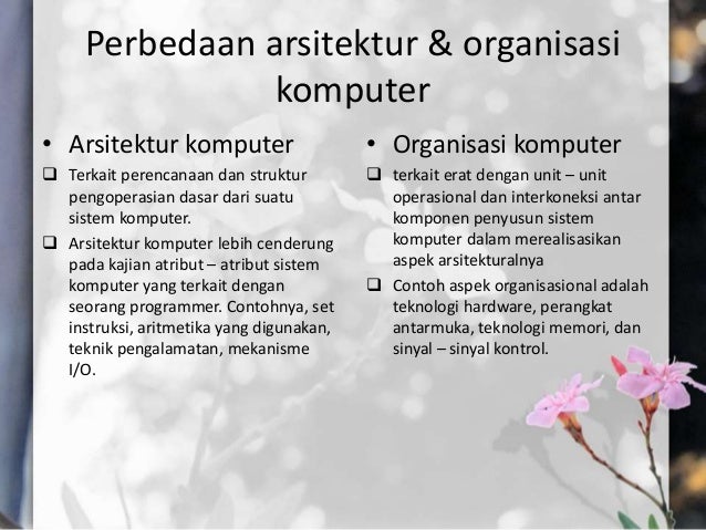 Organisasi & Arsitektur Komputer