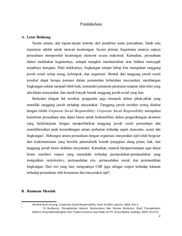 Tanggung Jawab Sosial Dan Lingkungan Perusahaan