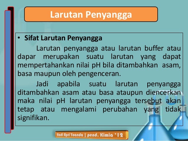 Bagaimana sifat larutan penyangga