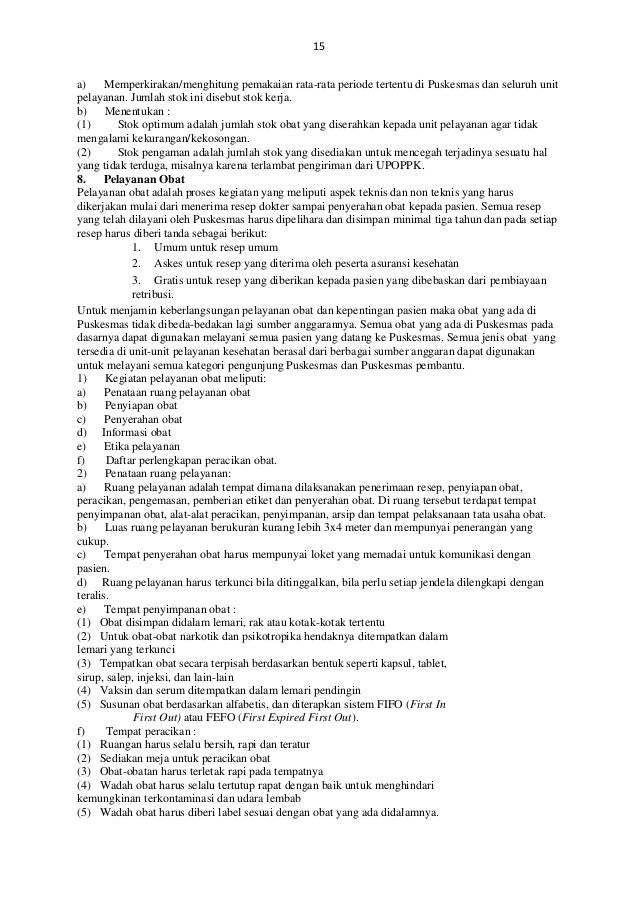 Tugas pencatatan kefarmasian di puskesmas