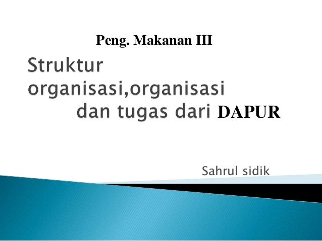 Tugas Peng Mak Dapur