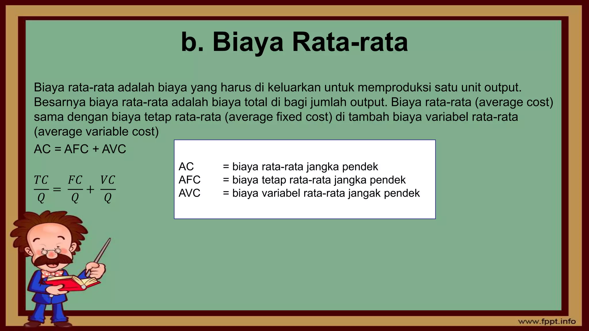 Biaya Variabel Rata Rata Biaya Produksi Jangka Panjang dan Jangka Pendek | PPTX