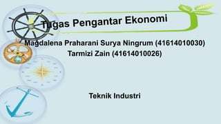 Magdalena Praharani Surya Ningrum (41614010030)
Tarmizi Zain (41614010026)
Teknik Industri
 