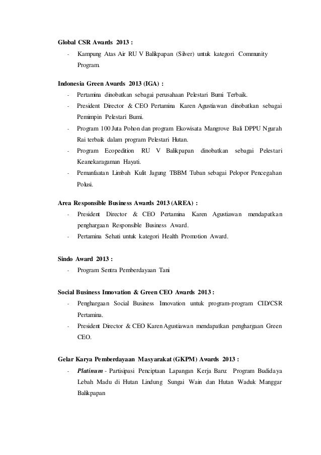 Makalah Corporate Social Responsibility Csr Pt Pertamina