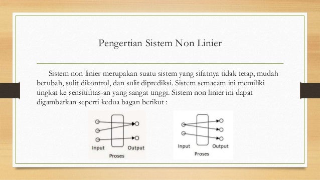 Perbedaan Sistem Linear Dan Non Linear