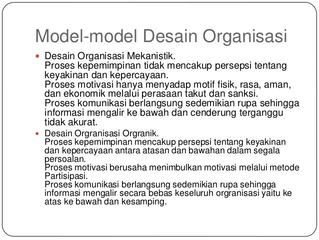 Desain Struktur Organisasi