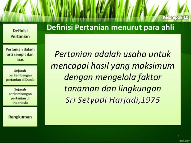 Pengertian Pertanian Dan Sejarah Perkembangan Pertanian