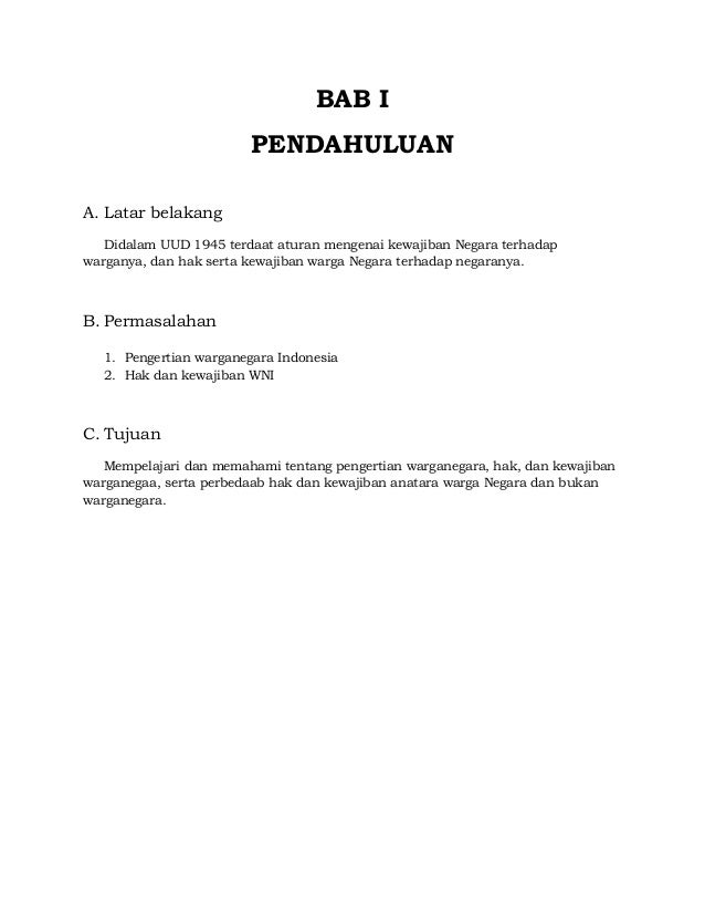 Contoh Latar Belakang Hak Dan Kewajiban Warga Negara 