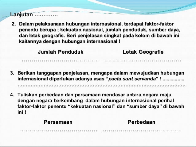 Contoh Soal Pkn Tentang Hubungan Internasional Berbagi