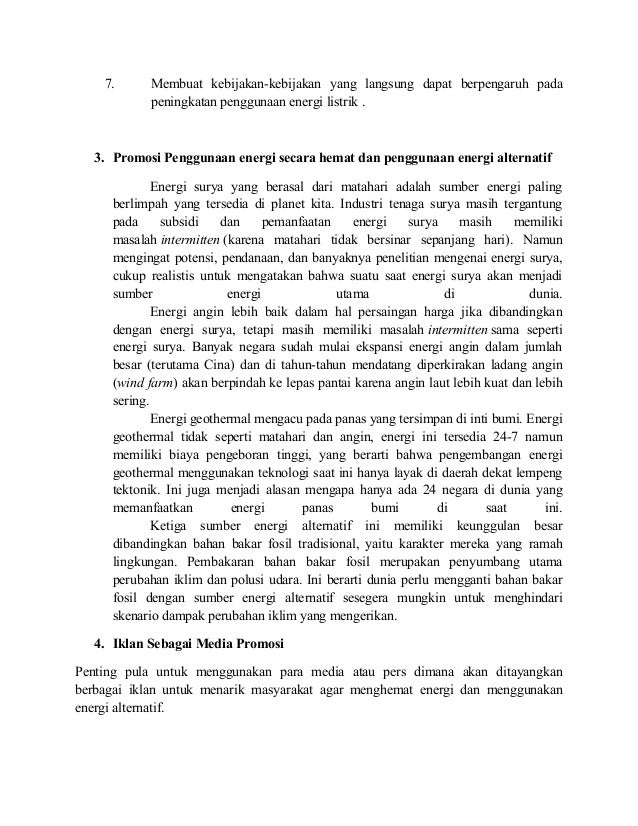 Pengembangan Kelembagaan - Penghematan Energi