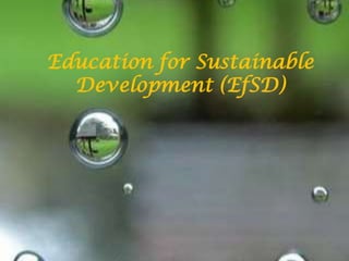 Education for Sustainable Development (EfSD)