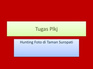 Tugas Plkj

Hunting Foto di Taman Suropati
 