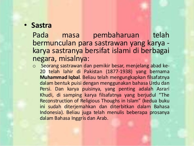 PERKEMBANGAN ISLAM PADA MASA MODERN