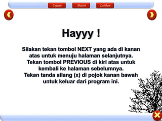 Tujuan Materi Latihan
 