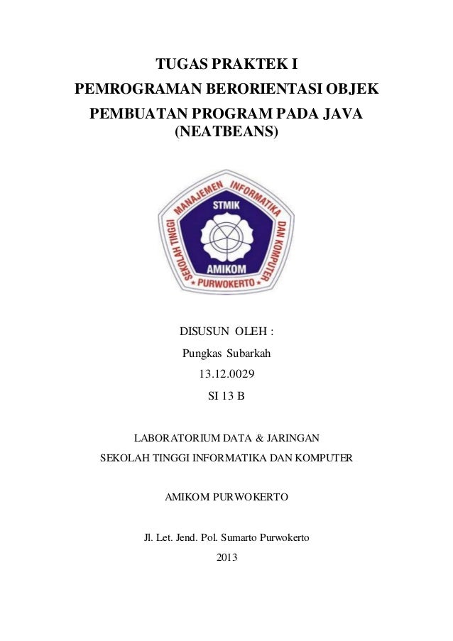 Tugas Praktikum Pemrograman Berorientasi Objek