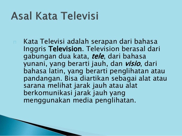 Konsep Teknologi Evolusi Televisi