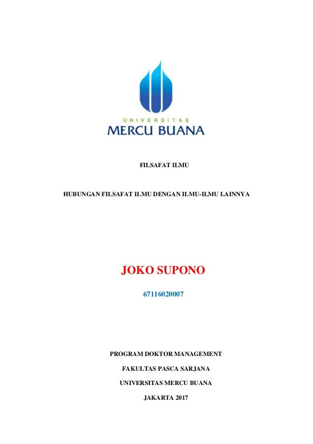 Tugas Prof Hapzi Hubungan Filsafat Dengan Ilmu Lainnya