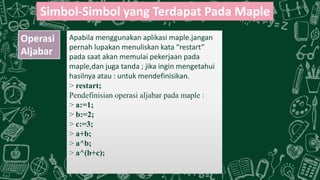Geogebra dan Maple | PPTX