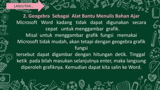 Geogebra dan Maple | PPTX