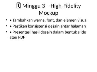 Rancangan UI/UX (User Interface & User Experience Design) yang cocok ...
