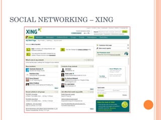 SOCIAL NETWORKING – XING 