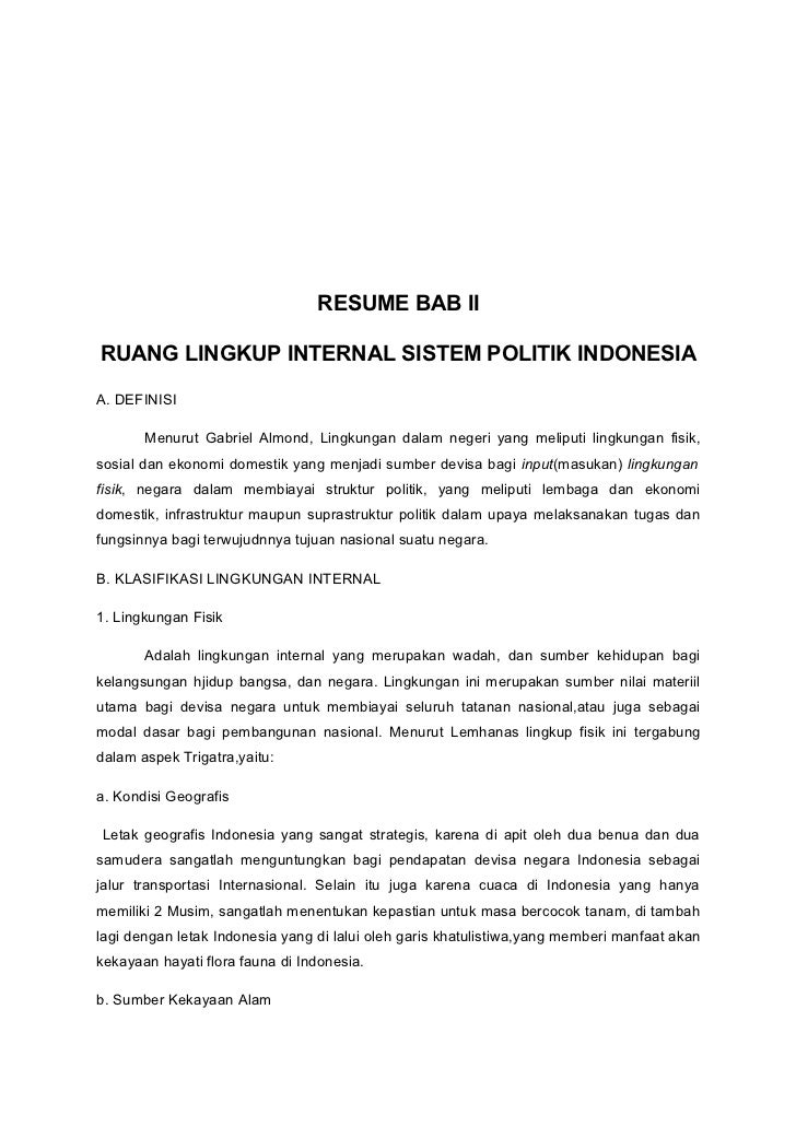 Resume buku Sistem Politik Indonesia karya A. Rahman H.I