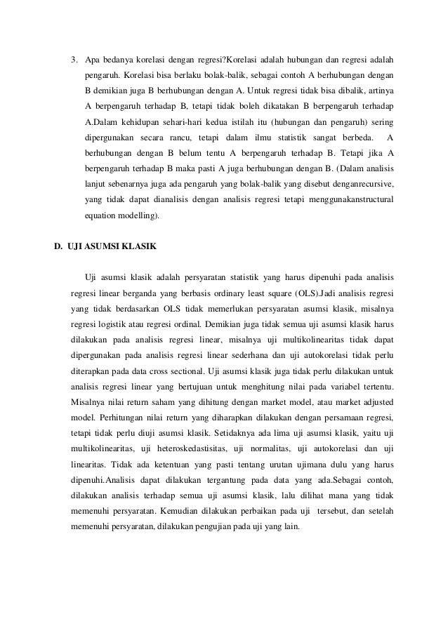 Tugas regresi linear dan non linier