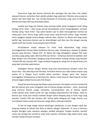 Novel singkat untuk tugas